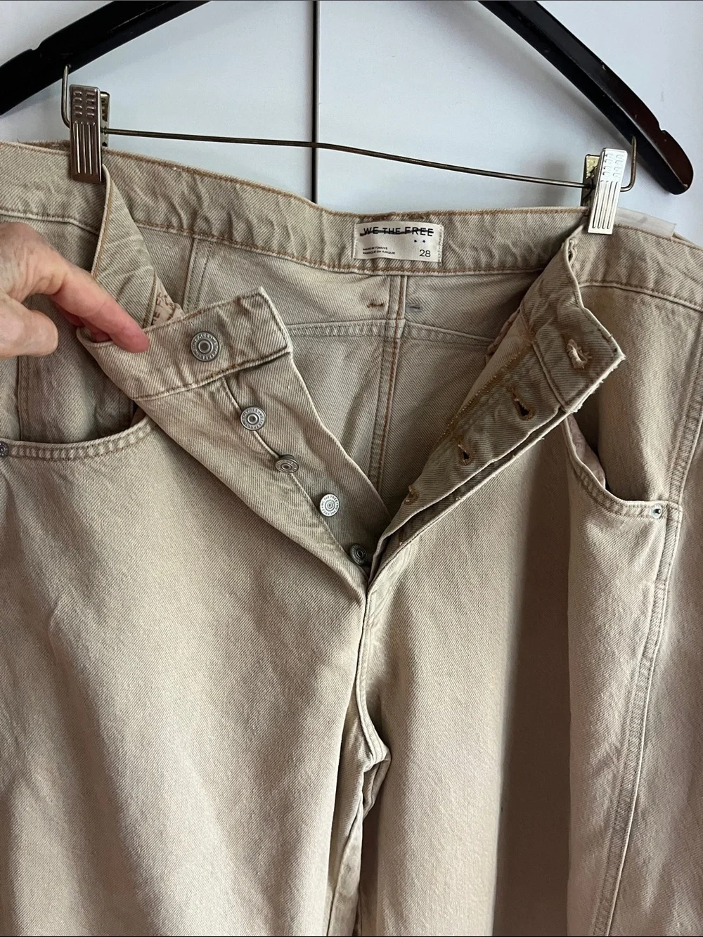 We The Free People Good Luck Barrel Jeans Size 32 NWT READ Sized Wrong